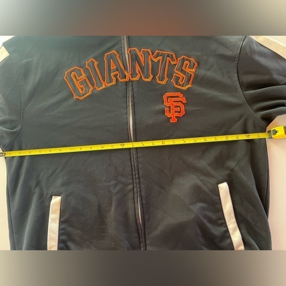 Stitches San Francisco Giants embroidered zip up track jacket sz 2XL arm stripes - Picture 9 of 10